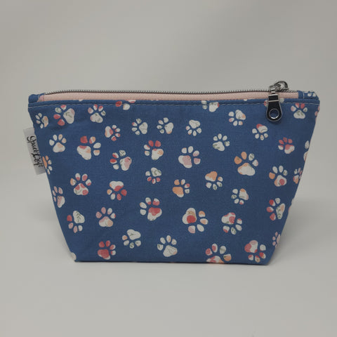 Wedge Bag - Small - Paw Pints (Blue Floral)
