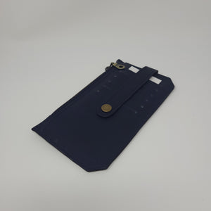 Purse Pal Wallet - Faux Leather - Mora - Navy - Antique Brass Hardware