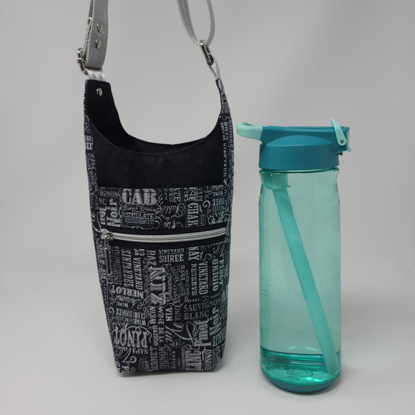 H2O2Go Crossbody Water Bottle Bag - Wine Varieties