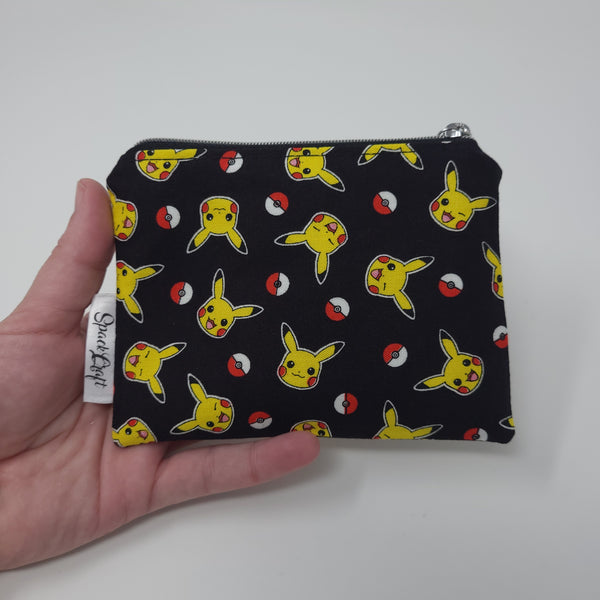 Change Purse - Handmade with Pikachu fabric