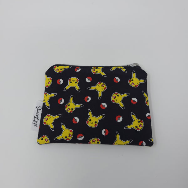 Change Purse - Handmade with Pikachu fabric