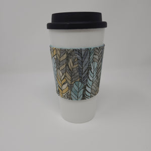 Reusable Cup Cozy - Feathers