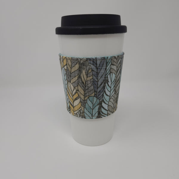 Reusable Cup Cozy - Feathers