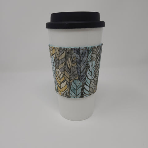 Reusable Cup Cozy - Feathers