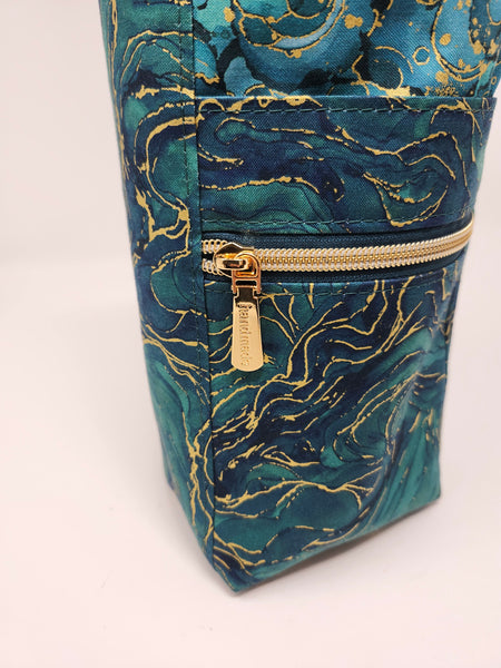 H2O2Go Crossbody Water Bottle Bag - Teal Midas Touch