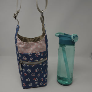 H2O2Go Crossbody Water Bottle Bag - Paws Please