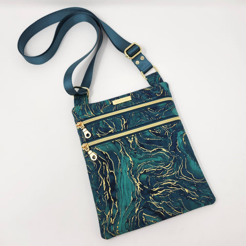Zip and Go Purse - Teal Midas Touch
