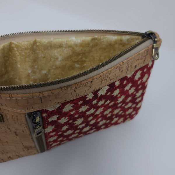 Zippy Clutch - Maple Leaves