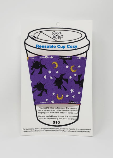 Reusable Cup Cozy - Witches in packaging