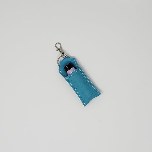 Keychain Chapstick Holder:  Cork