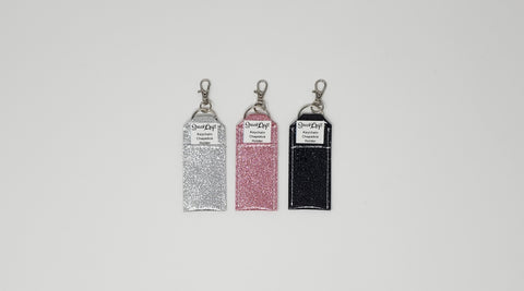 Keychain Chapstick Holder:  Glitter Vinyl