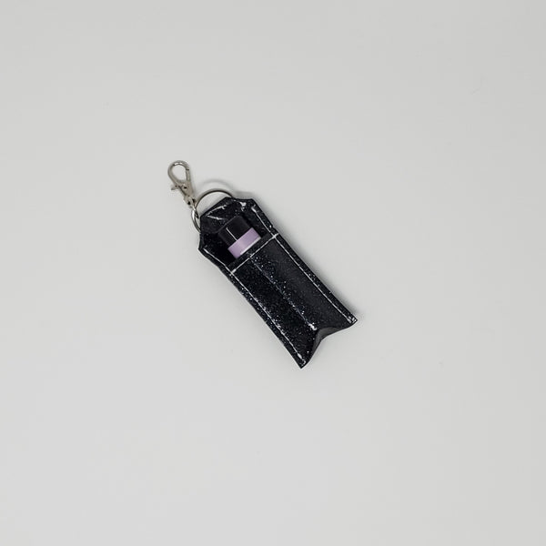 Keychain Chapstick Holder:  Glitter Vinyl