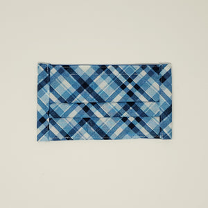 Cotton Mask - Blue Argyle (Kids)