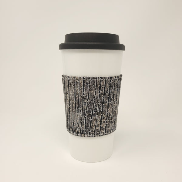 Reusable Cup Cozy - Black Shimmer (metallic)