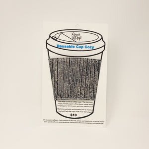 Reusable Cup Cozy - Black Shimmer (metallic)