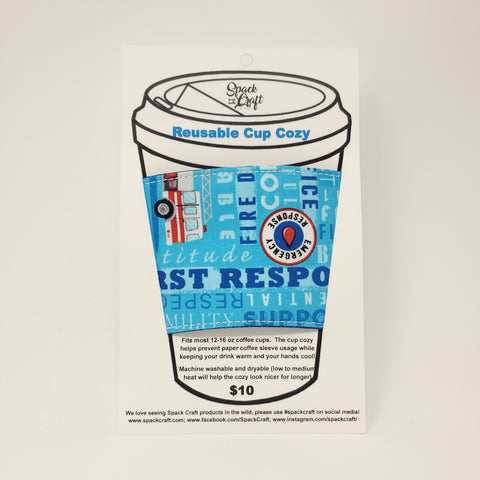 Reusable Cup Cozy - Thank You (First Responders)