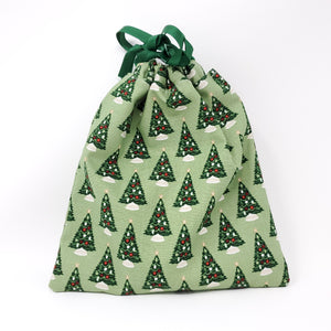 Reusable Gift Bag - Christmas Trees - Small