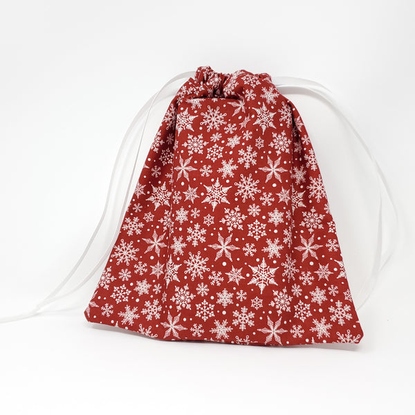 Reusable Gift Bag - Snowflakes - Medium