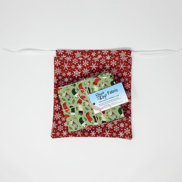 Reusable Gift Bag - Snowflakes - Medium