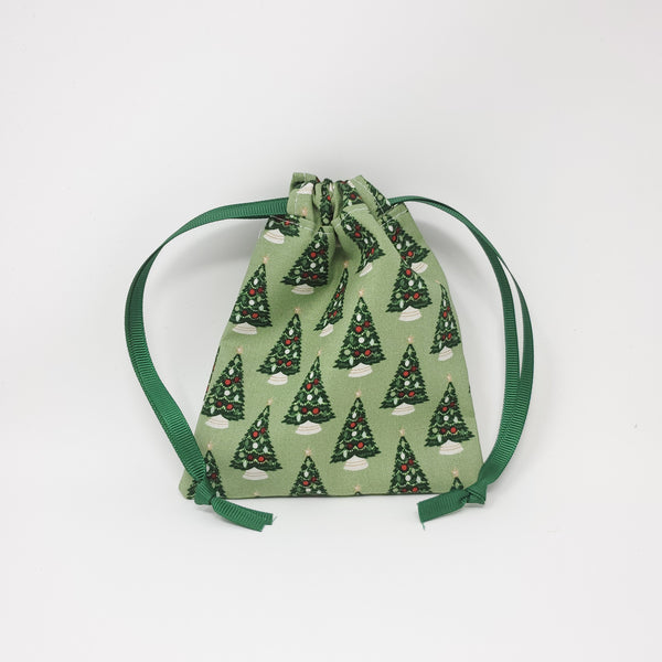 Reusable Gift Bag - Christmas Trees - Extra Small