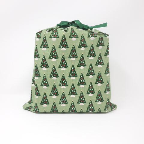 Reusable Gift Bag - Christmas Trees - Medium