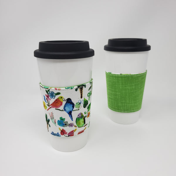 Reusable Cup Cozy - Parrots