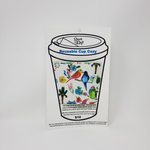 Reusable Cup Cozy - Parrots