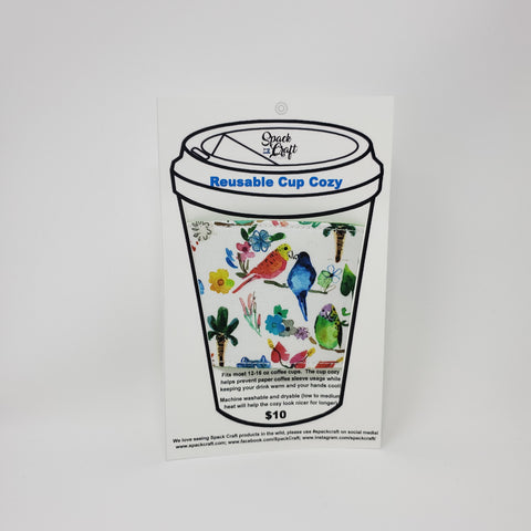 Reusable Cup Cozy - Parrots