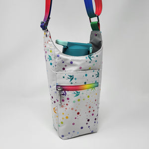 H2O2Go Crossbody Water Bottle Bag - Fairy Dust (Grey)