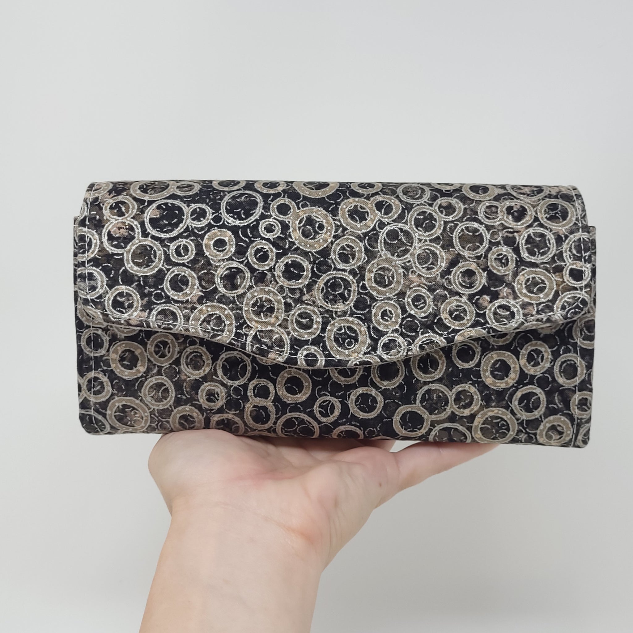 Necessary Clutch Wallet - Shimmer (Black, Metallic Silver)