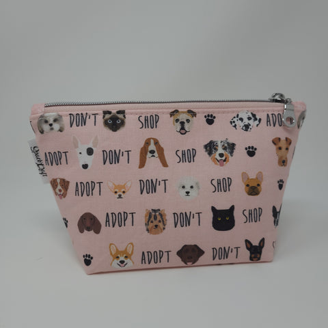 Wedge Bag - Small - Adopt, Don't Shop - Pink