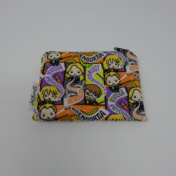 Change Purse - Spell Casts - Made with Harry Potter Halloween Fabric