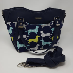 Hiraeth Handbag - Navy Dachshunds