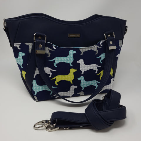 Hiraeth Handbag - Navy Dachshunds