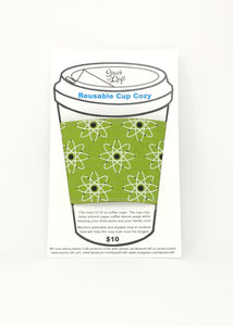 Reusable cup cozy in packaging - Atomic Green