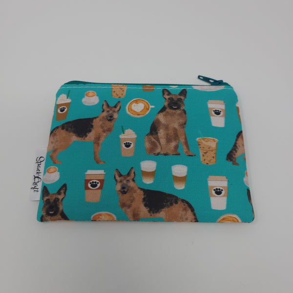 Change Purse - German Shepherds and Coffee