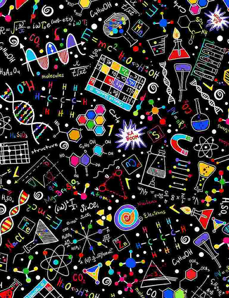Reusable Cup Cozy - Bright Science Doodles